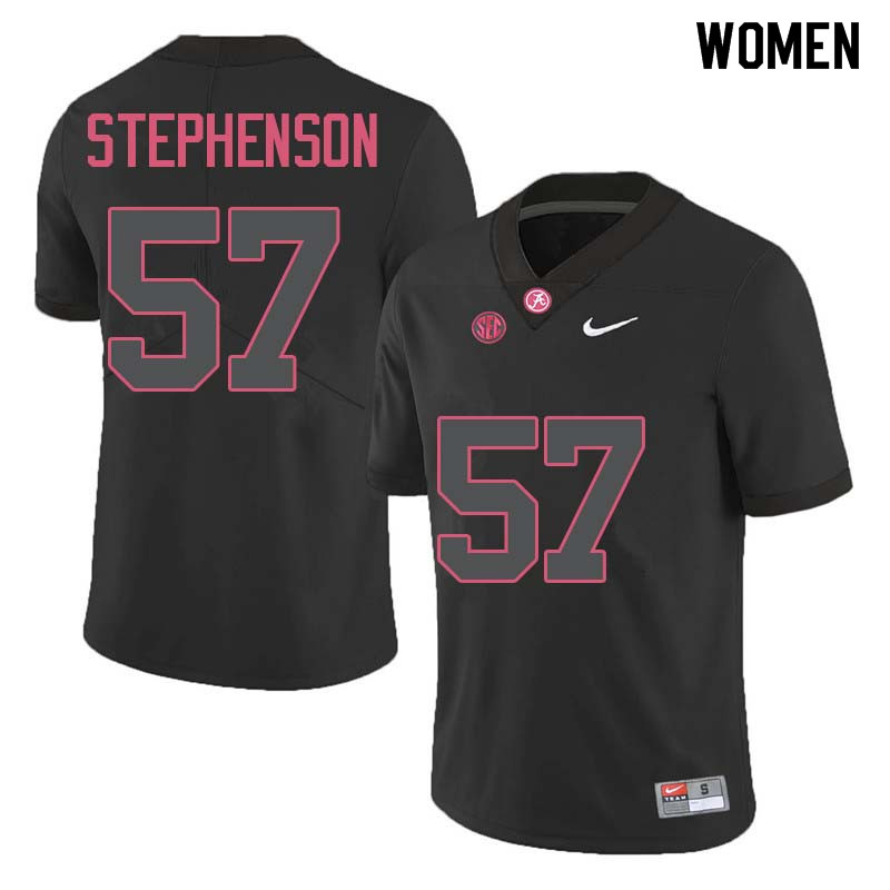 Women #57 Dwight Stephenson Alabama Crimson Tide College Football Jerseys Sale-Black